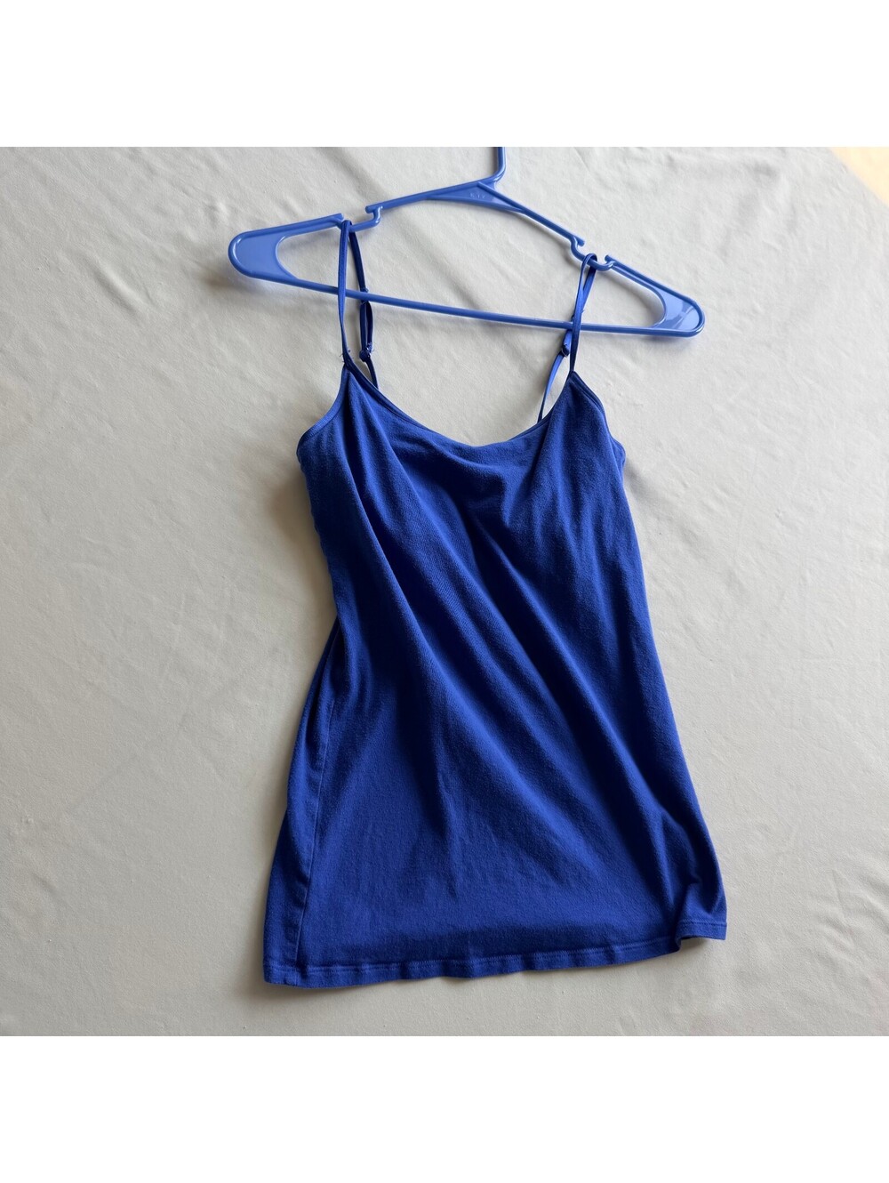 Aerie Girly Tank Camisole Royal Blue Size S Shelf Bra Adjustable Straps